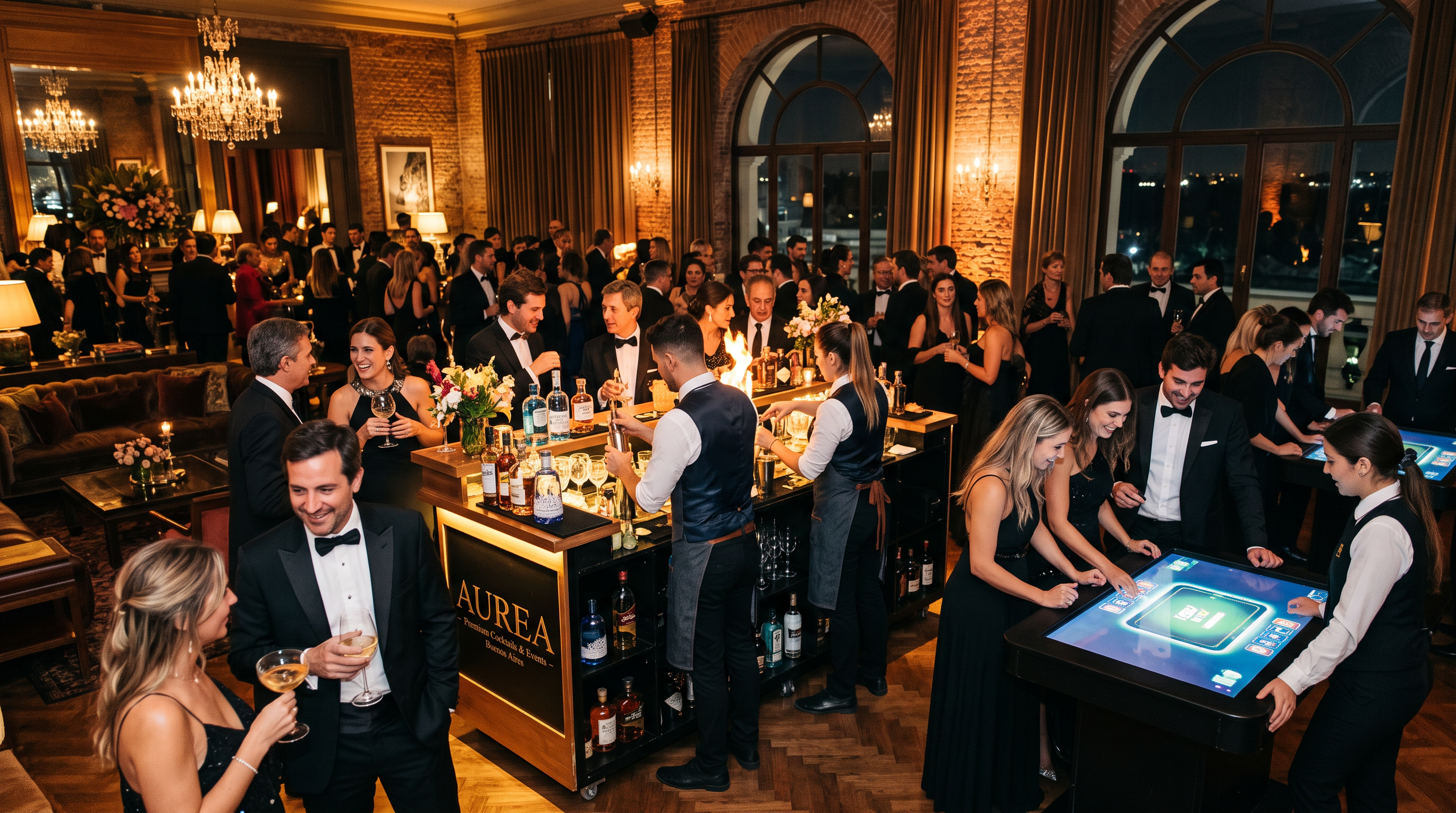 Bar de cócteles móvil premium en evento privado Buenos Aires