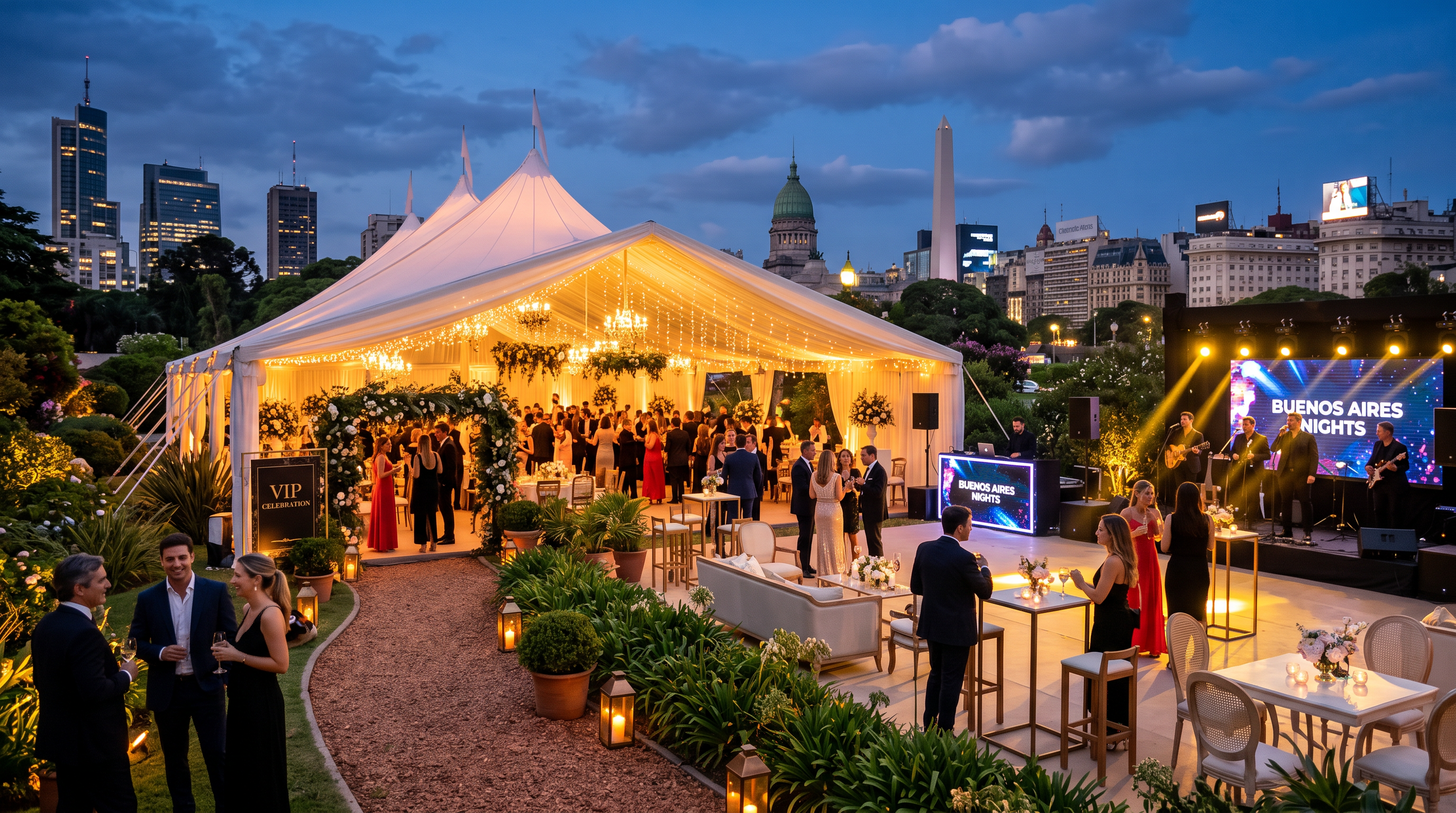 Venue exterior de lujo para evento Play Festival World en Argentina