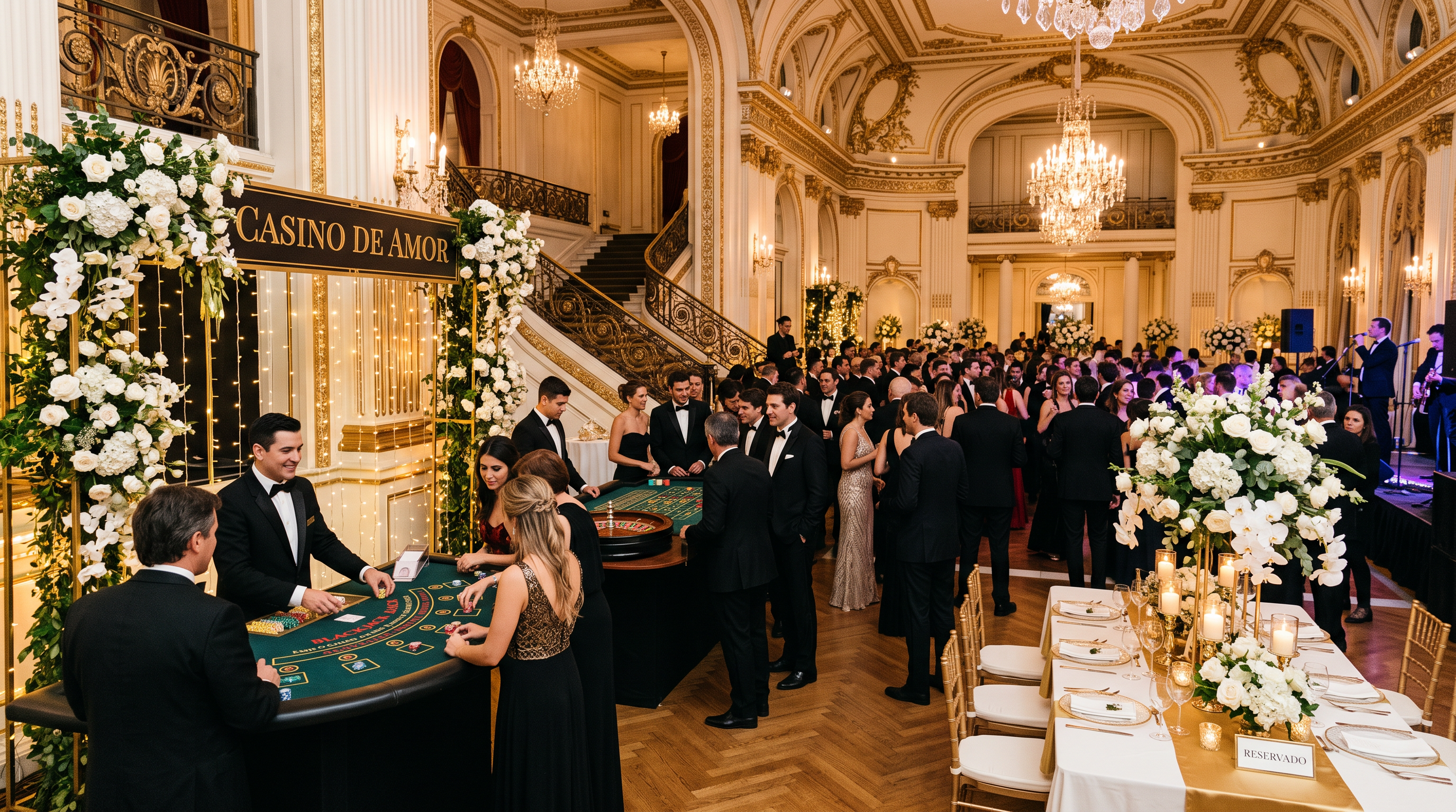 Recepción de bodas premium con entretenimiento móvil en Buenos Aires
